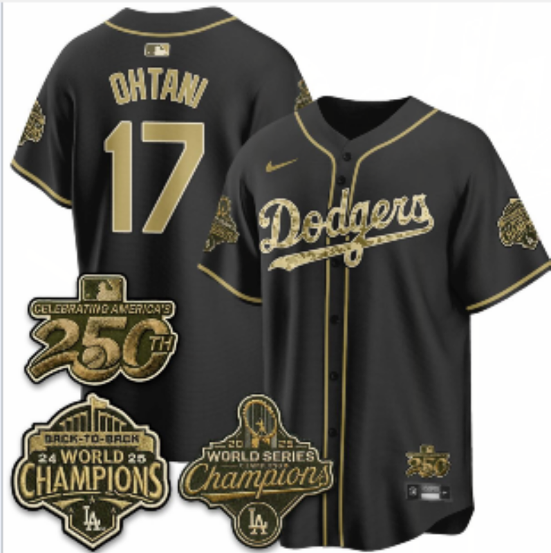 men Los Angeles Dodgers #17 Ohtani black Game 2026 Nike MLB Jersey 0822001